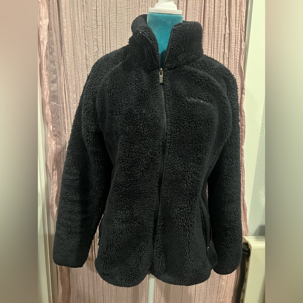 Columbia Black Teddy Jacket Plush Fleece